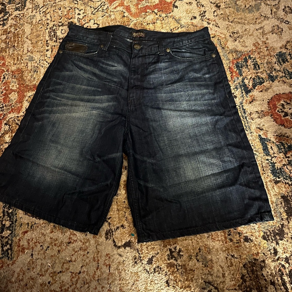 Black Label Dark Wash Jean Shorts
